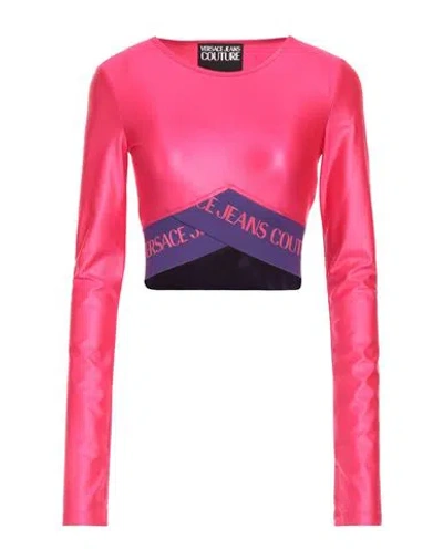 Versace Jeans Couture Woman Top Fuchsia Size 8 Polyamide, Elastane In Pink