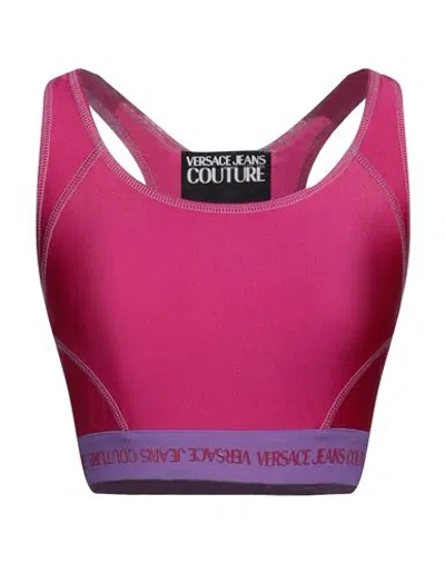 Versace Jeans Couture Woman Top Fuchsia Size Xs Polyamide, Elastane In Pink