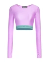 Versace Jeans Couture Woman Top Mauve Size 4 Polyamide, Elastane In Purple