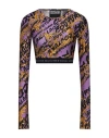 Versace Jeans Couture Woman Top Mauve Size 4 Polyamide, Elastane In Purple