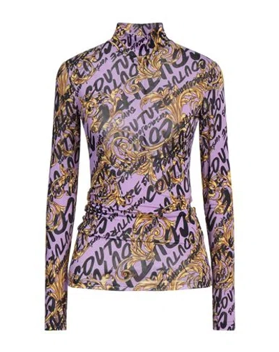 Versace Jeans Couture Woman Top Mauve Size 8 Viscose, Elastane In Purple