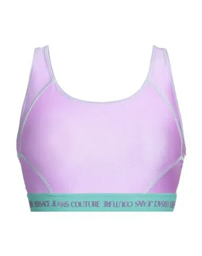 Versace Jeans Couture Woman Top Mauve Size Xs Polyamide, Elastane In Purple
