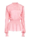 Versace Jeans Couture Woman Top Pink Size 4 Acetate, Viscose In Pink