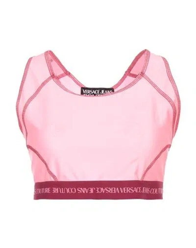 Versace Jeans Couture Woman Top Pink Size Xs Polyamide, Elastane