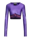 Versace Jeans Couture Woman Top Purple Size 6 Polyamide, Elastane