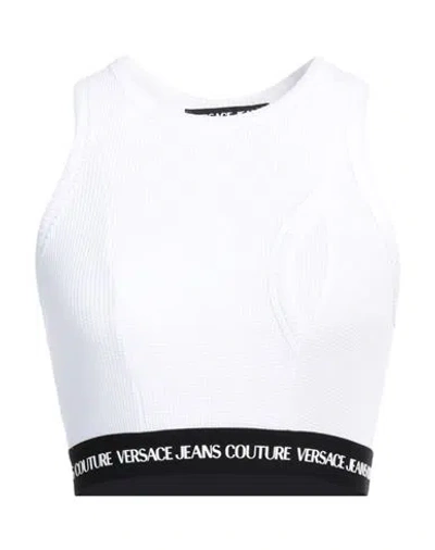 Versace Jeans Couture Woman Top White Size 6 Cotton