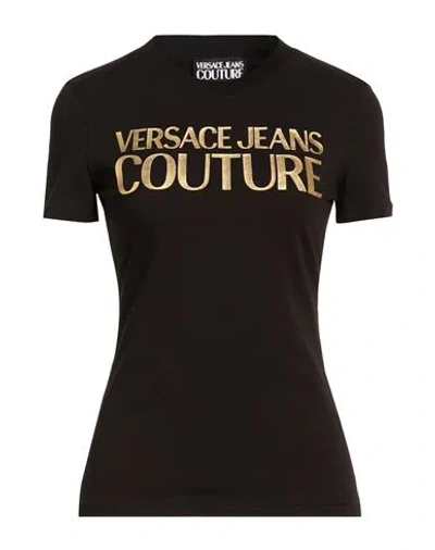 Versace Jeans Couture Woman T-shirt Black Size L Cotton, Elastane
