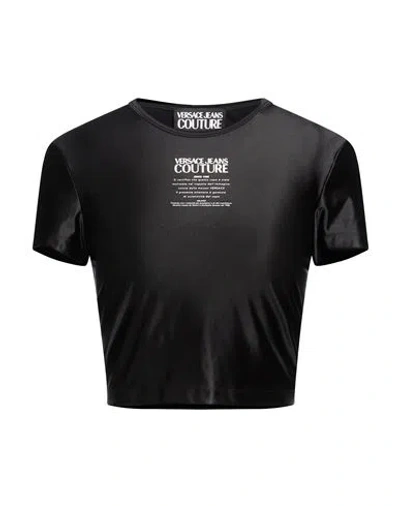 Versace Jeans Couture Woman T-shirt Black Size M Polyamide, Elastane