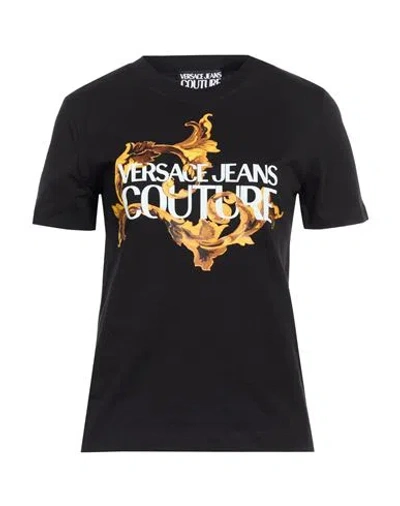 Versace Jeans Couture Black Screen-printed Cotton Jersey T-shirt