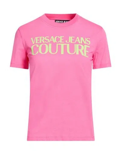 Versace Jeans Couture Woman T-shirt Fuchsia Size Xs Cotton In Multi