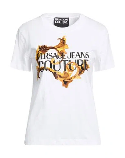 Versace Jeans Couture Woman T-shirt White Size S Cotton