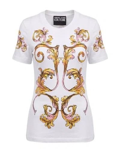 Versace Jeans Couture Woman T-shirt White Size Xl Cotton