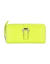 Versace Jeans Couture Woman Wallet Lime Green Size - Polyester In Green