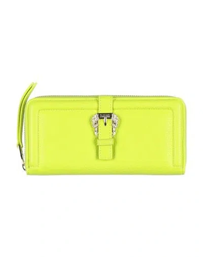 Versace Jeans Couture Woman Wallet Lime Green Size - Polyester