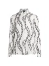Versace Jeans Couture Elegant Chain Detail Shirt In White