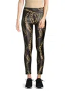 Versace Jeans Couture Leggings In Black Gold