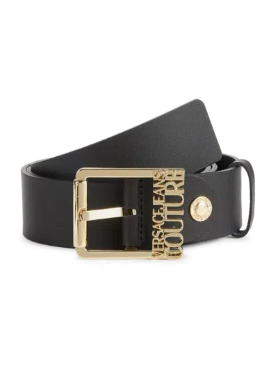 Versace Jeans Couture Women's Cintura Leather Belt In Black