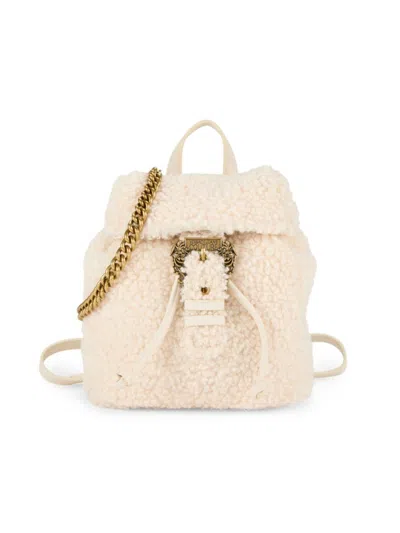 Versace Jeans Couture Women's Faux Shearling Backpack In Neutral