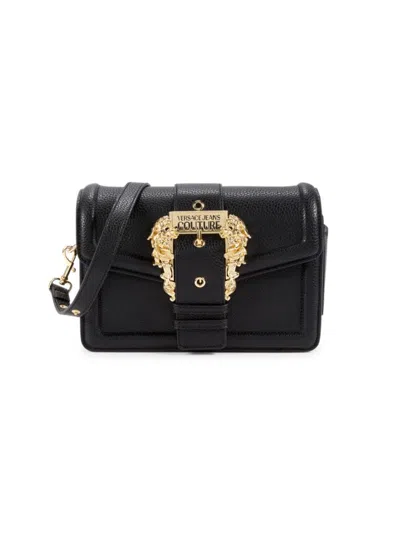 Versace Jeans Couture Women's Flap Buckle Crossbody Bag In Black