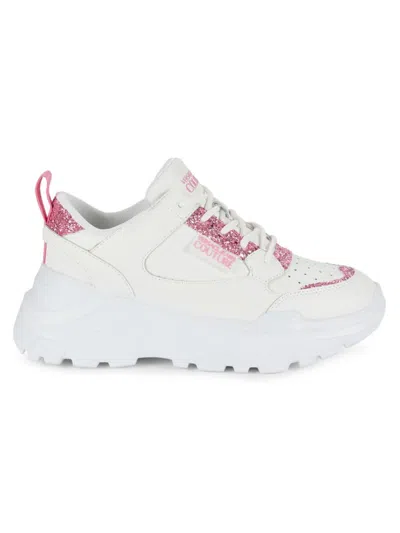 Versace Jeans Couture Women's Fondo Speedtrack Dis Logo Chunky Sneakers In White Multicolor