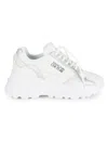 Versace Jeans Couture Speedtrack Leather Sneakers In White Multi