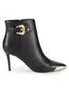 Versace Jeans Couture Women's Garland Buckle Stiletto Ankle Boots In Black
