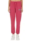 Versace Jeans Couture Women's Jogging Pants With Logo In Fuchsia