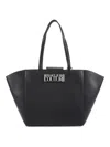 Versace Jeans Couture Shopper Mit Logo-schild In Black