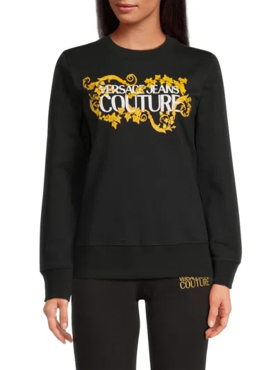 VERSACE JEANS COUTURE WOMEN'S LOGO BAROQUE SWEATSHIRT