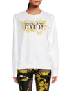 Versace Jeans Couture Logo-print Cotton Sweatshirt In White