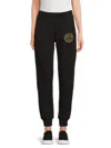 Versace Jeans Couture V-embl S Embro Trousers Clothing In Black Gold