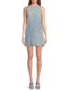 Versace Jeans Couture Women's Logo Embellished Denim Dress In Indigo