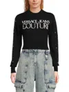 Versace Jeans Couture Women's Logo Embellished Top In Black