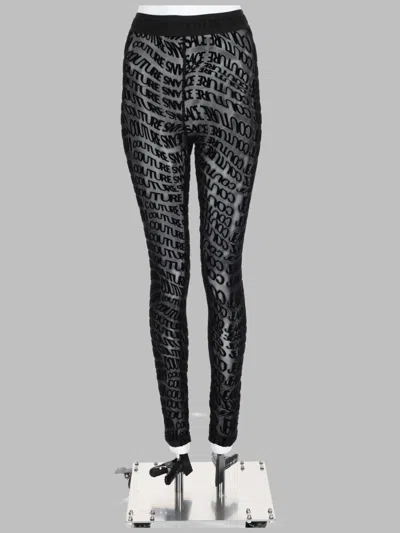 Versace Jeans Couture High Waist Elastic Band Stretch Briefs In Black