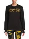 Versace Jeans Couture Sweatshirt With Logo In Black Gold