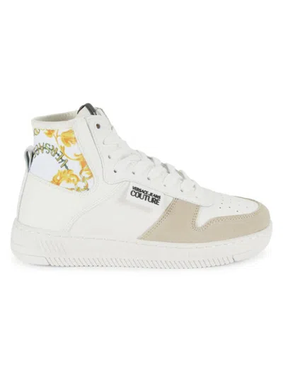 Versace Jeans Couture Women's Meyssa High Top Baroque Logo Court Sneakers In White