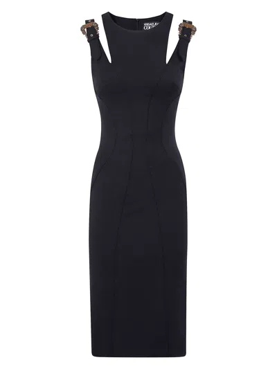 VERSACE JEANS COUTURE WOMEN'S MINI DRESS BUCKLES TECNO LIGHT