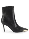 Versace Jeans Couture Women's Pointed Cap Toe Stiletto Ankle Boots In Black