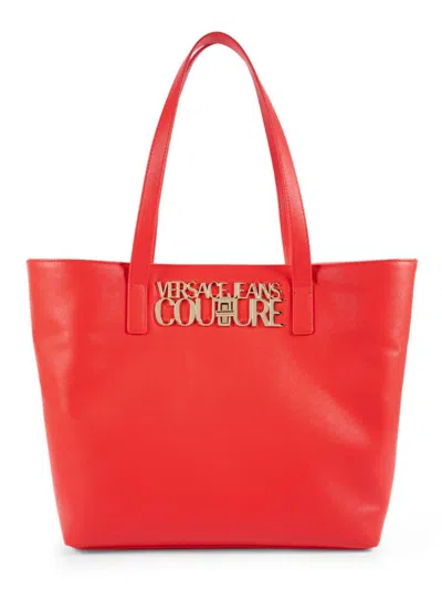 Versace Jeans Couture Women's Range Logo Tote In Burgundy