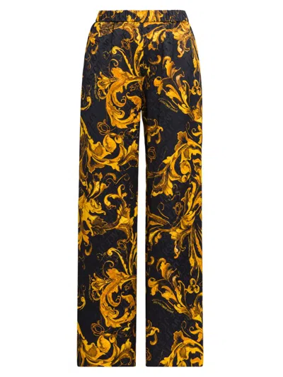 Versace Jeans Couture Women's Stretch Baroque Straight-leg Pants In Multi