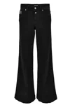 Versace Jeans Couture Flare Fit Beaded Embroidered Trousers In Black