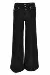 Versace Jeans Couture Flare Fit Beaded Embroidered Trousers In Black