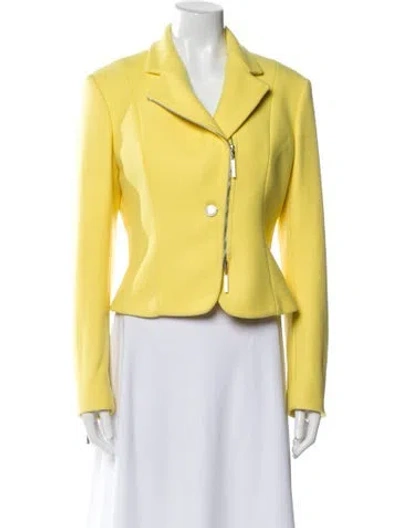 Pre-owned Versace Jeans Couture Wool Blazer In Yellow