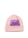 Versace Jeans Couture Wool Blend Beanie In Pink