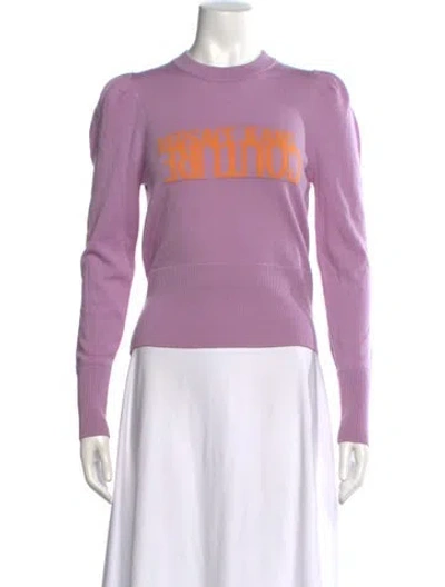 Pre-owned Versace Jeans Couture Wool Graphic Print Sweater In Purple