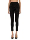 Shop Versace Jeans Couture Zebra Devoré Leggings In Black