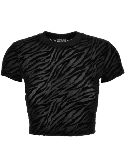 VERSACE JEANS COUTURE ZEBRA-DEVORÉ T-SHIRT
