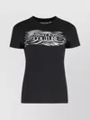 Versace Jeans Couture Zebra Pattern Crew Neck T-shirt In Black