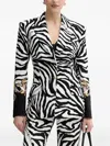Versace Jeans Couture Zebra-print Blazer In Multi