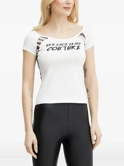 Versace Jeans Couture Zebra-print T-shirt In White